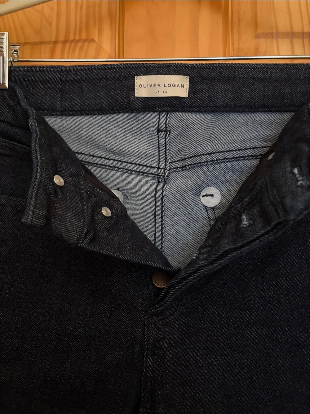 Mid-Rise dark denim Flared Jeans — Women’s Classic Flare.  Size 27 - Picture 7 of 12